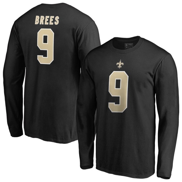 Drew Brees 9 New Orleans Saints NFL Pro Line Fanatics 3XL Long Sleeve Sold Out - Picture 2 of 5